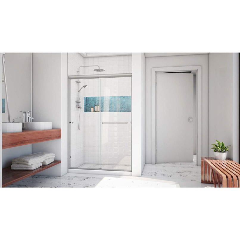 Alliance Pro LT 70-3/8" High x 48" Wide Bypass Semi Frameless Shower Door with Clear Glass - image 4
