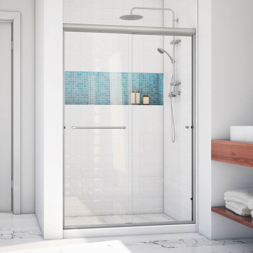 Alliance Pro LT 70-3/8" High x 48" Wide Bypass Semi Frameless Shower Door with Clear Glass - image 6