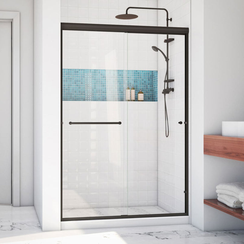 Alliance Pro LT 70-3/8" High x 48" Wide Bypass Semi Frameless Shower Door with Clear Glass - image 7