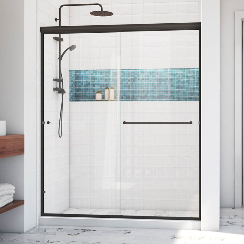 Alliance Pro LT 70-3/8" High x 60" Wide Bypass Semi Frameless Shower Door with Clear Glass - image 3