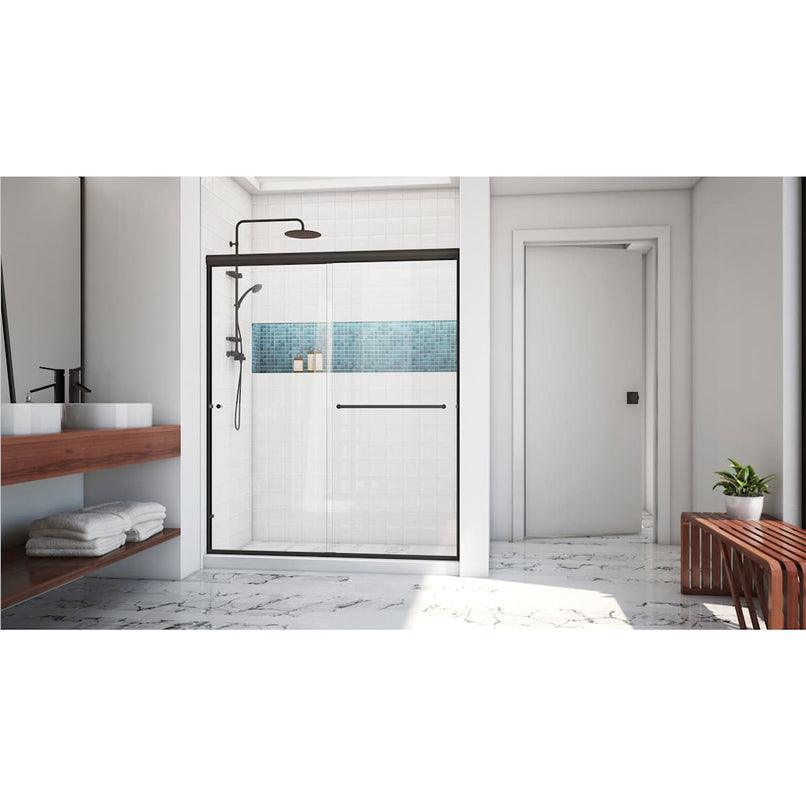 Alliance Pro LT 70-3/8" High x 60" Wide Bypass Semi Frameless Shower Door with Clear Glass - image 6