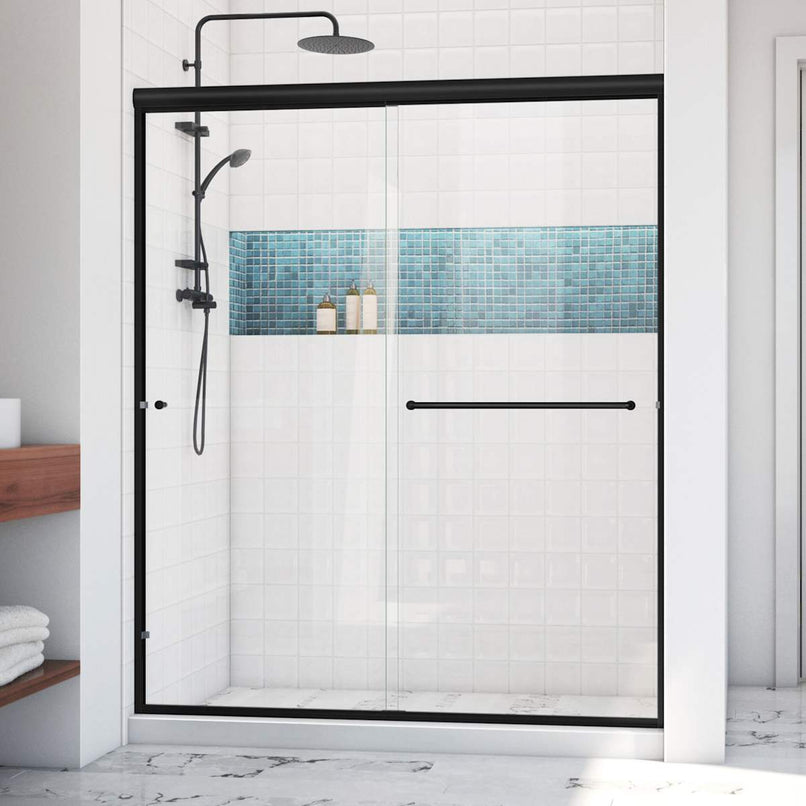 Alliance Pro LT 70-3/8" High x 60" Wide Bypass Semi Frameless Shower Door with Clear Glass - image 7