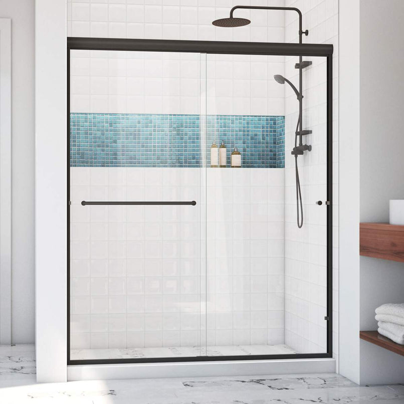 Alliance Pro LT 70-3/8" High x 60" Wide Bypass Semi Frameless Shower Door with Clear Glass - image 9