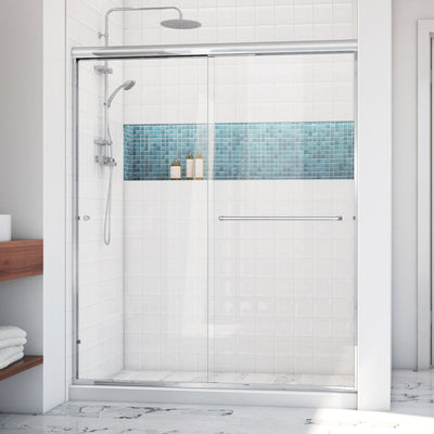 Alliance Pro LT 70-3/8" High x 60" Wide Bypass Semi Frameless Shower Door with Clear Glass - image 1