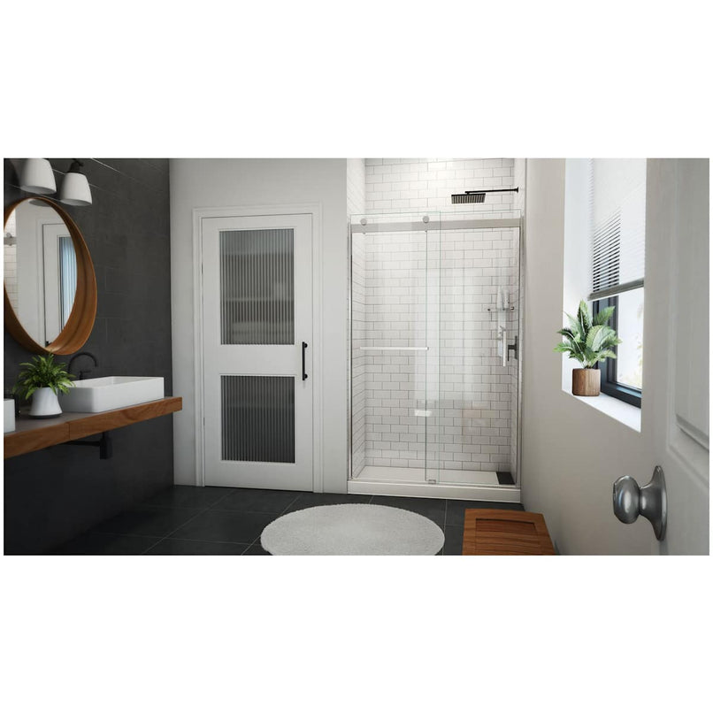 Sapphire-V 76" High x 48" Wide Bypass Semi Frameless Shower Door with Clear Glass - image 17