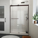 Sapphire-V 76" High x 48" Wide Bypass Semi Frameless Shower Door with Clear Glass - image 1