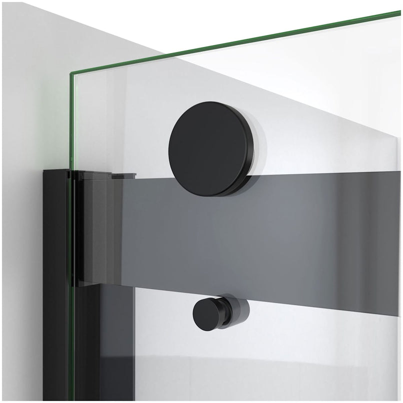 Sapphire-V 76" High x 54" Wide Bypass Semi Frameless Shower Door with Clear Glass - image 4