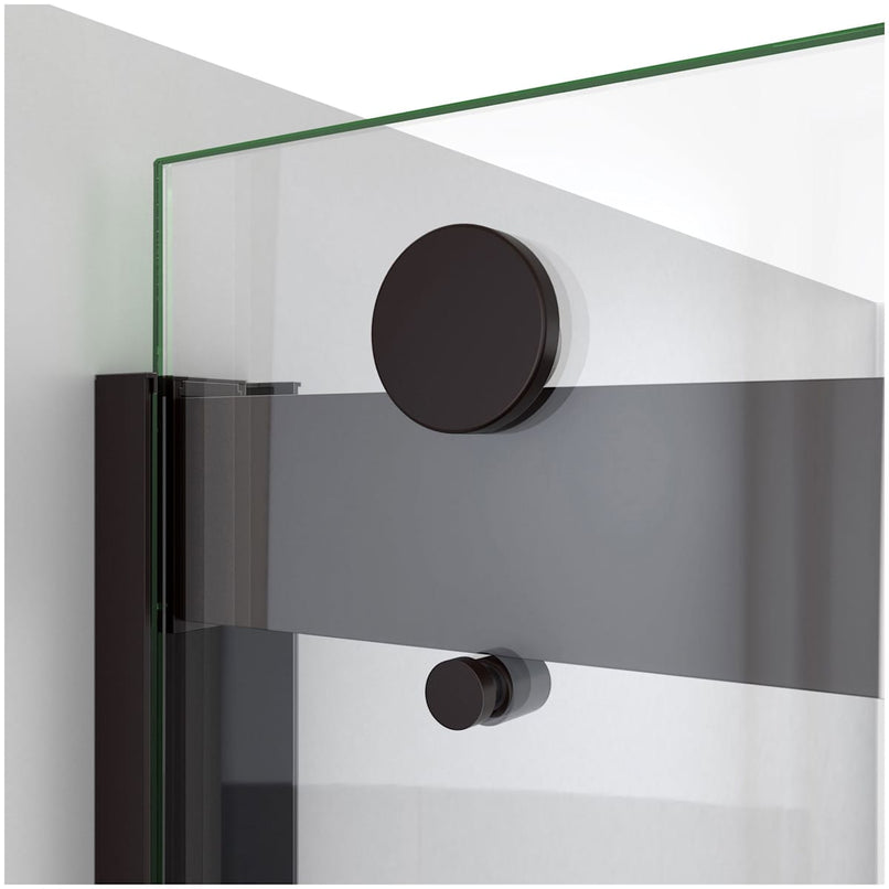 Sapphire-V 76" High x 54" Wide Bypass Semi Frameless Shower Door with Clear Glass - image 8