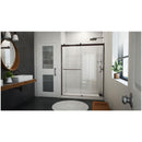Sapphire-V 76" High x 60" Wide Bypass Semi Frameless Shower Door with Clear Glass - image 9