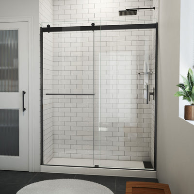 Sapphire-V 76" High x 60" Wide Bypass Semi Frameless Shower Door with Clear Glass - image 1