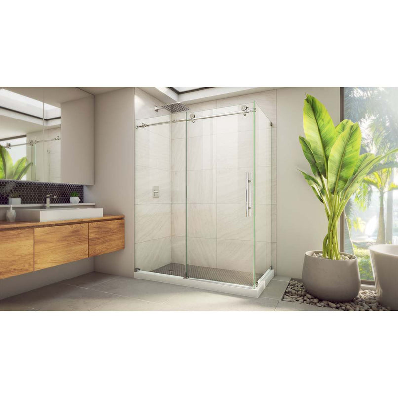 Enigma-X 76" High x 56-3/8" Wide x 34-1/2" Deep Sliding Frameless Shower Enclosure with Clear Glass - image 16