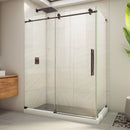 Enigma-X 76" High x 56-3/8" Wide x 34-1/2" Deep Sliding Frameless Shower Enclosure with Clear Glass - image 1