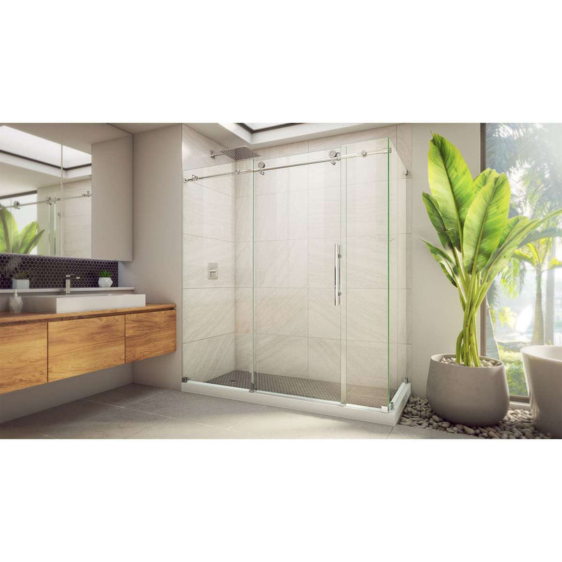 Enigma-X 76" High x 68-3/8" Wide x 32-1/2" Deep Sliding Frameless Shower Enclosure with Clear Glass - image 16