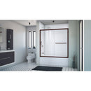Infinity-Z 58" High x 56" Wide Sliding Semi Frameless Tub Door with Clear Glass - image 12