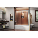 Infinity-Z 58" High x 56" Wide Sliding Semi Frameless Tub Door with Clear Glass - image 8