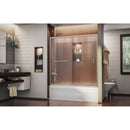 Infinity-Z 58" High x 56" Wide Sliding Semi Frameless Tub Door with Clear Glass - image 9