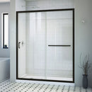 Infinity-Z 72" High x 56" Wide Sliding Semi Frameless Shower Door with Clear Glass - image 1