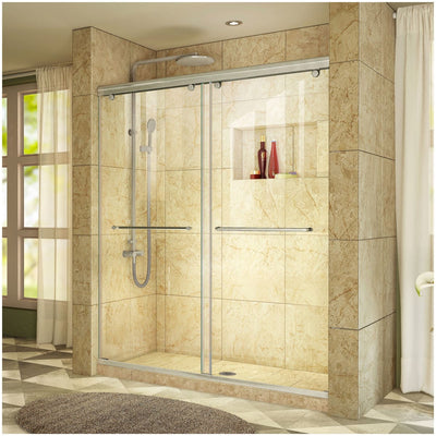 Charisma 76" High x 60" Wide Sliding Frameless Shower Door with Clear Glass - image 1