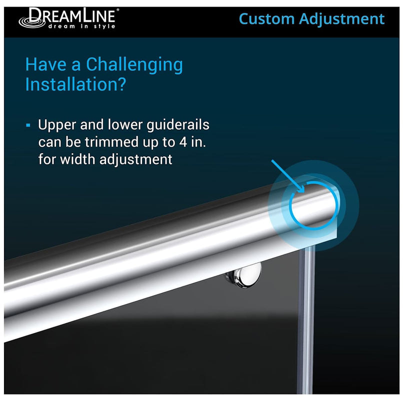 Charisma 76" High x 60" Wide Sliding Frameless Shower Door with Clear Glass - image 2