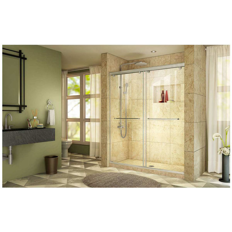 Charisma 76" High x 60" Wide Sliding Frameless Shower Door with Clear Glass - image 4