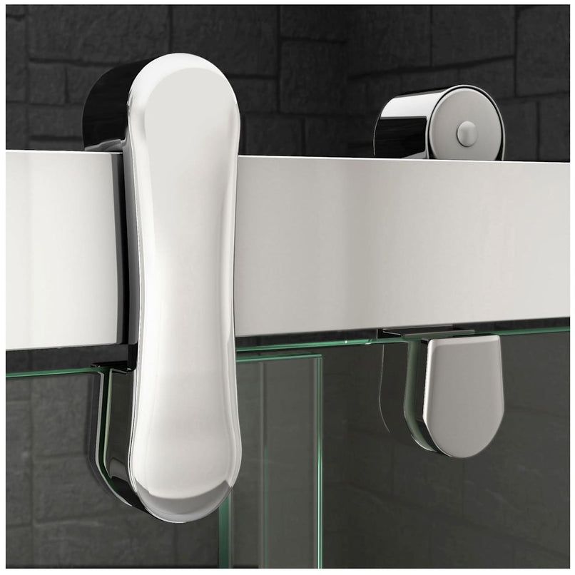 Cavalier 77 3/8" High x 60" Wide Bypass Frameless Shower Door with Clear Glass - image 3