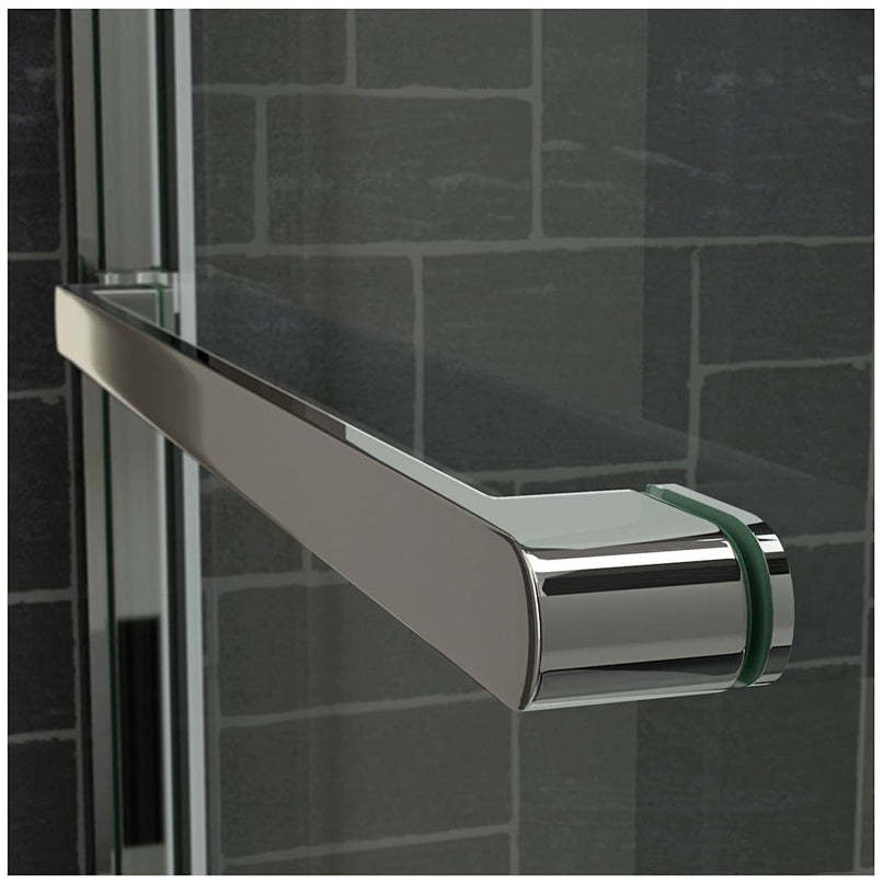 Cavalier 77 3/8" High x 60" Wide Bypass Frameless Shower Door with Clear Glass - image 4