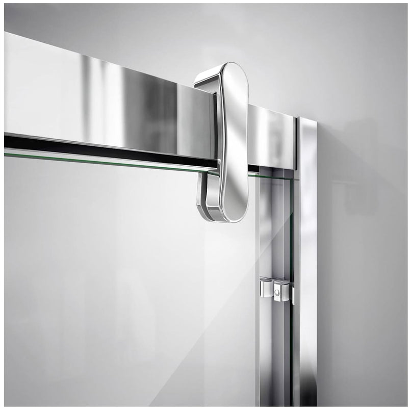Cavalier 77 3/8" High x 60" Wide Bypass Frameless Shower Door with Clear Glass - image 7