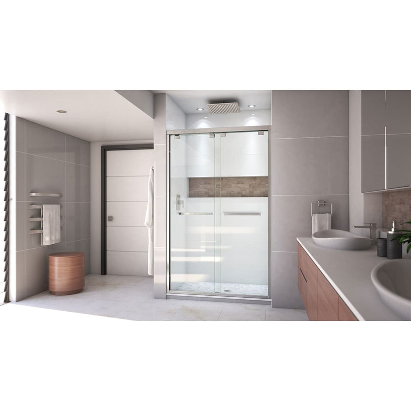 Encore 76" High x 48" Wide Bypass Semi Frameless Shower Door with Clear Glass - image 5