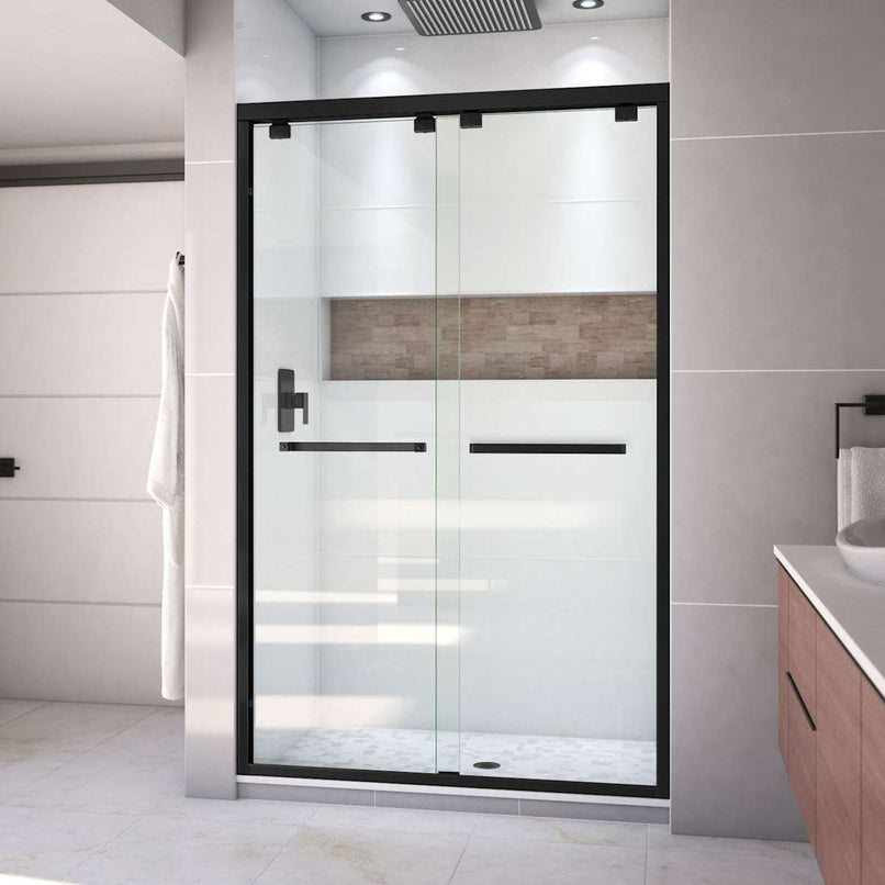 Encore 76" High x 48" Wide Bypass Semi Frameless Shower Door with Clear Glass - image 8