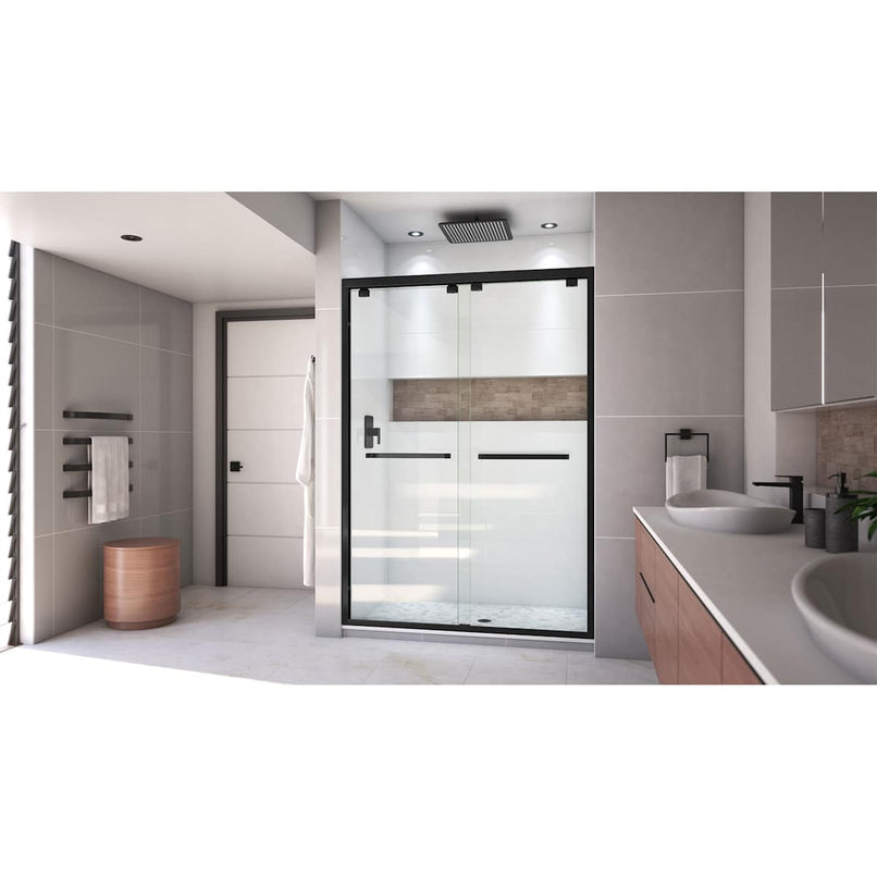 Encore 76" High x 54" Wide Bypass Semi Frameless Shower Door with Clear Glass - image 9