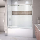 Encore 58" High x 60" Wide Bypass Semi Frameless Tub Door with Clear Glass - image 2