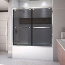 Encore 58" High x 60" Wide Bypass Semi Frameless Tub Door with Tinted Glass - image 1