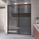 Encore 76" High x 60" Wide Bypass Semi Frameless Shower Door with Tinted Glass - image 1