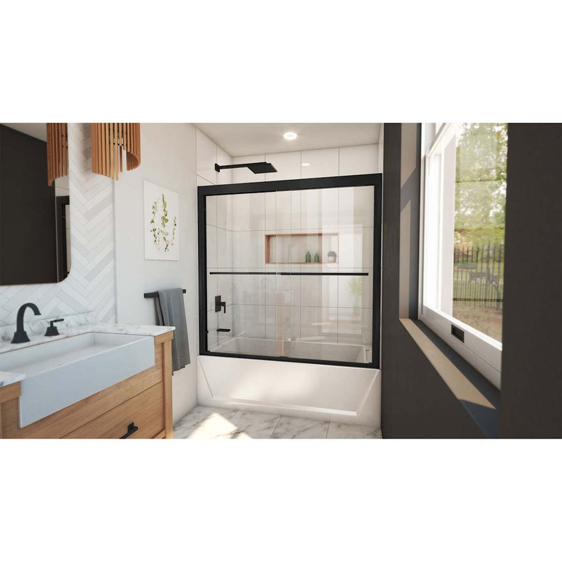 Duet Plus 55 - 59" W x 58" H Semi-Frameless Bypass Sliding Tub Door - image 14