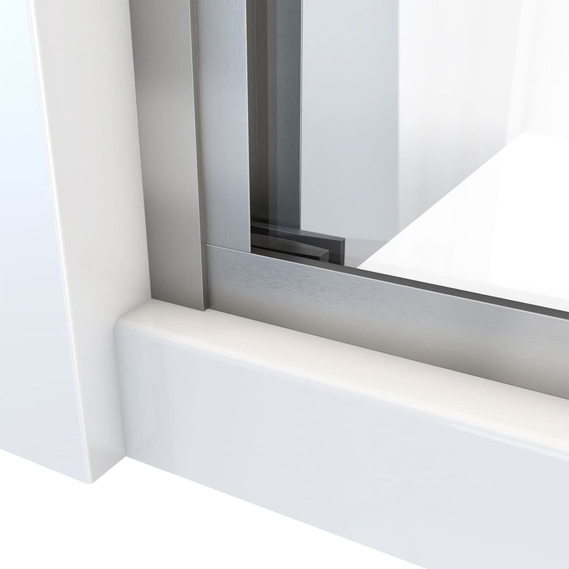Duet Plus 56 - 60" W x 72" H Semi-Frameless Bypass Sliding Shower Door - image 9