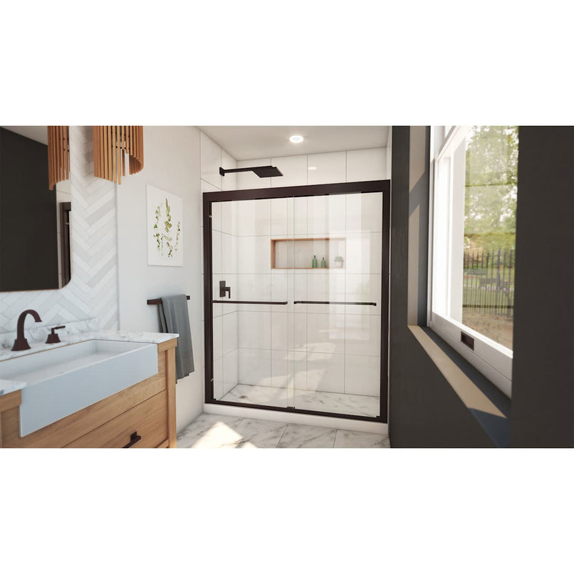 Duet Plus 56 - 60" W x 72" H Semi-Frameless Bypass Sliding Shower Door - image 10