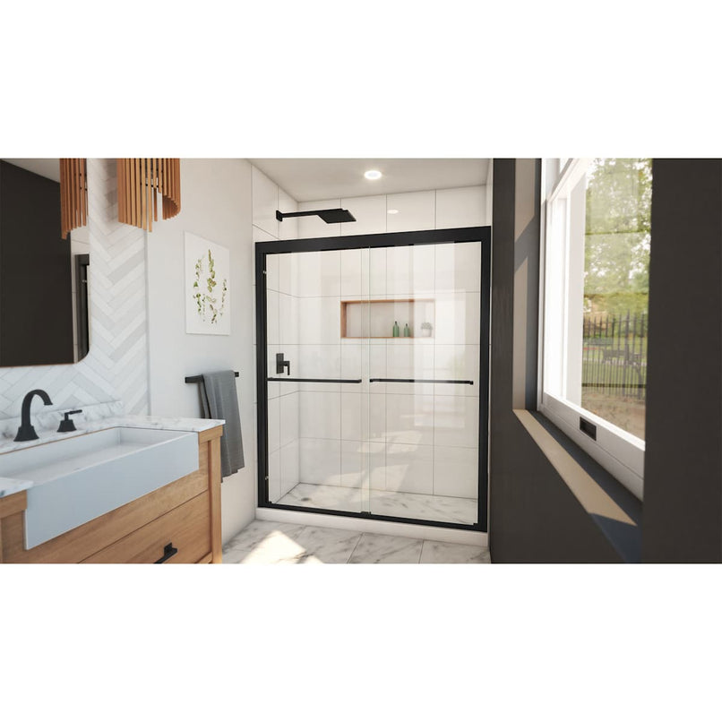 Duet Plus 56 - 60" W x 72" H Semi-Frameless Bypass Sliding Shower Door - image 14