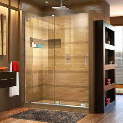 Mirage-X 72" High x 44" to 48" Width Sliding Frameless Shower Door with Clear Glass, Left-Wall Bracket - image 1