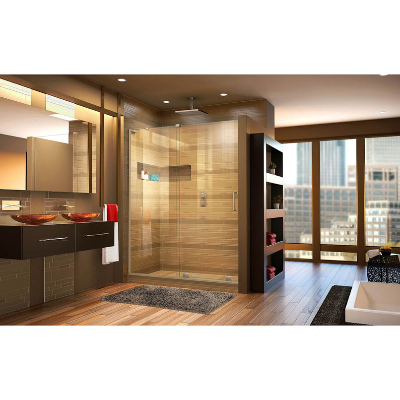 Mirage-X 72" High x 44" to 48" Width Sliding Frameless Shower Door with Clear Glass, Left-Wall Bracket - image 3