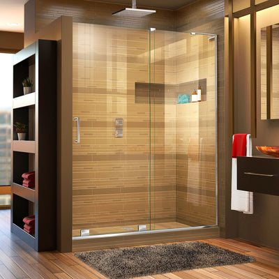 Mirage-X 72" High x 44" to 48" Width Sliding Frameless Shower Door with Clear Glass, Right-Wall Bracket - image 1