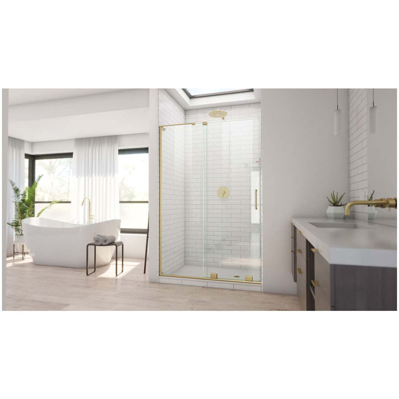 Mirage-X 72" High x 44" to 48" Width Sliding Frameless Shower Door with Clear Glass, Right-Wall Bracket - image 5