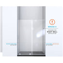 Mirage-X 72" High x 44" to 48" Width Sliding Frameless Shower Door with Clear Glass, Right-Wall Bracket - image 14