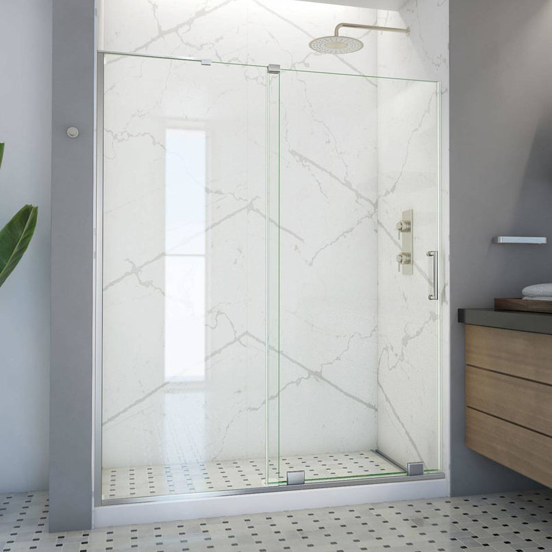 Mirage-X 71" High x 54" Wide Sliding Frameless Shower Door with Clear Glass - image 1