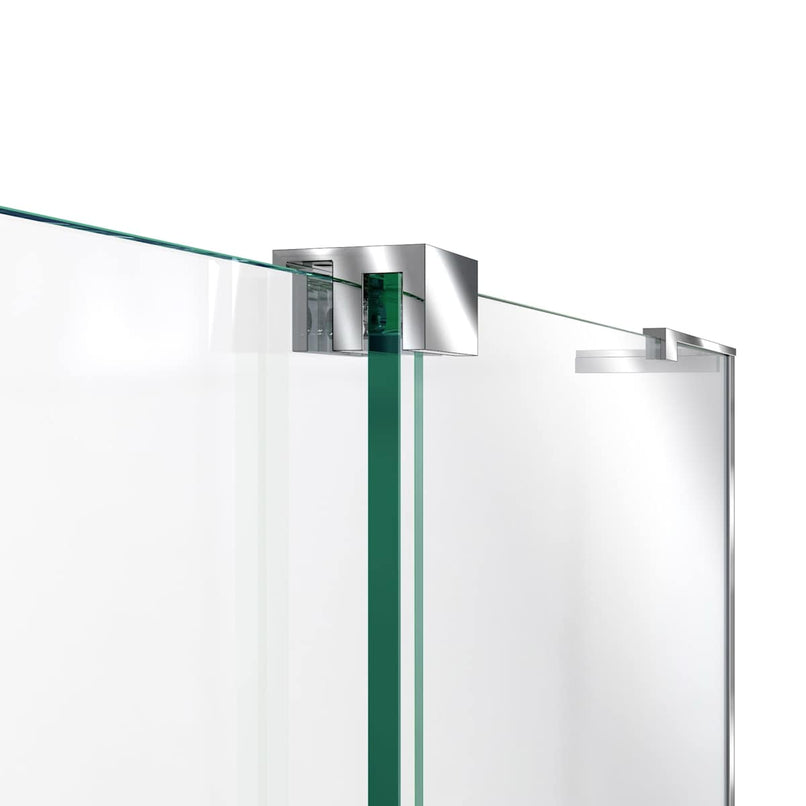 Mirage-X 56" - 60" W x 58" H Sliding Frameless Tub Door with Clear Glass and Fixed Left Panel - image 6