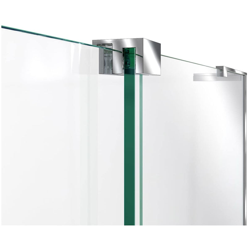 Mirage-X 60" W x 58" H Right-Wall Sliding Frameless Tub Door with Clear Glass and Fixed Right Panel - image 10