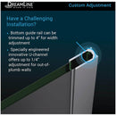 Mirage-X 60" W x 58" H Right-Wall Sliding Frameless Tub Door with Clear Glass and Fixed Right Panel - image 12