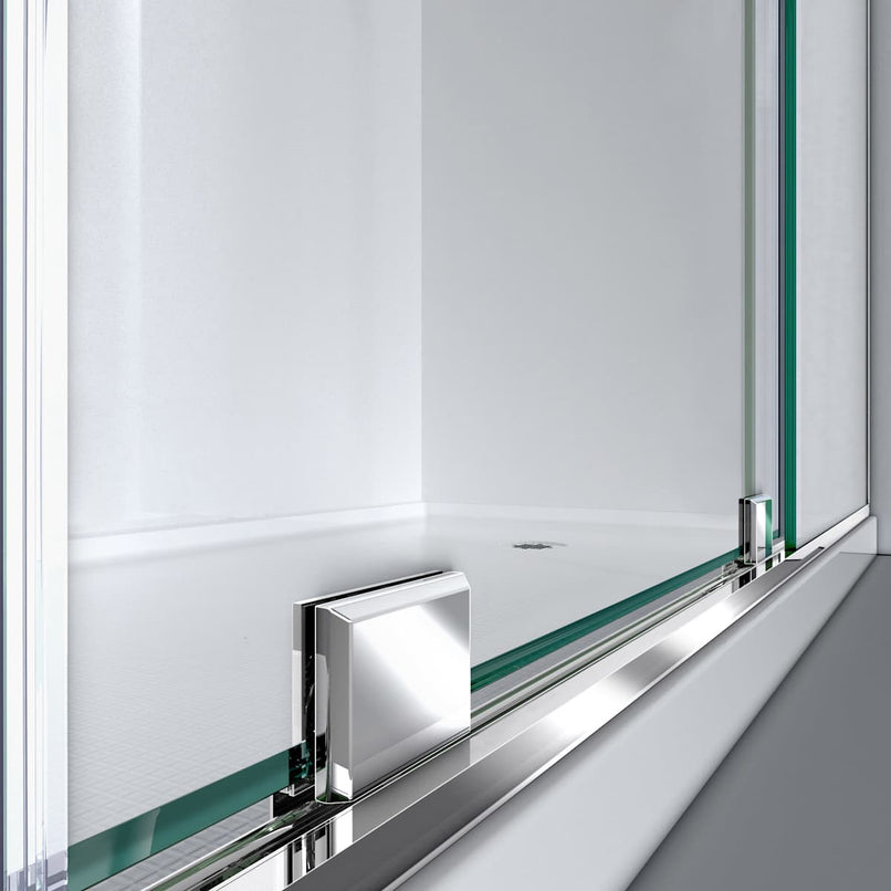 Mirage-X 72" High x 56" to 60" Width Sliding Frameless Shower Door with Clear Glass, Left-Wall Bracket - image 7