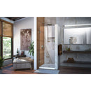 Unidoor 72" High x 24" Wide Hinged Frameless Shower Door with Clear Glass - image 4