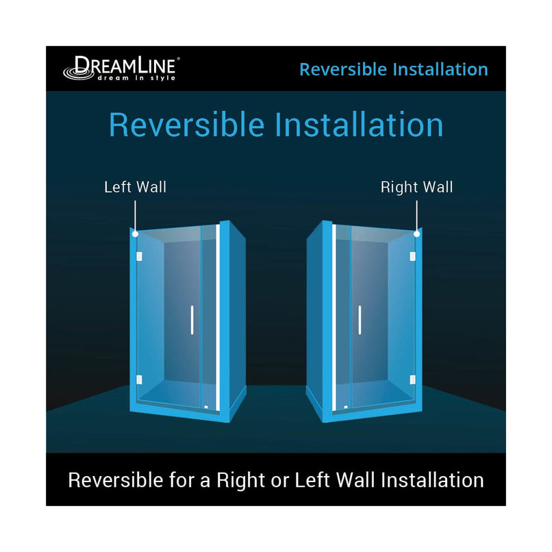 Unidoor 72" High x 30" Wide Hinged Frameless Shower Door with Clear Glass - image 18