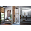Unidoor 72" High x 29" Wide Hinged Frameless Shower Door with Clear Glass - image 2